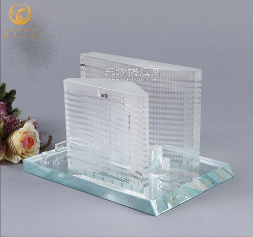 樓盤開盤儀式紀念品,地產公司慶典禮品定制,水晶內雕樓模擺件